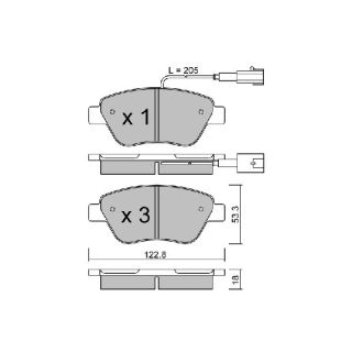 Stabdžių trinkelių rinkinys, diskinis stabdys AISIN BPPE-1007