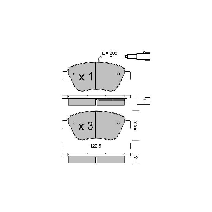 Stabdžių trinkelių rinkinys, diskinis stabdys AISIN BPPE-1007