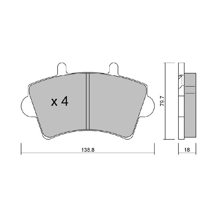 Stabdžių trinkelių rinkinys, diskinis stabdys AISIN BPRE-1005