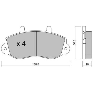Stabdžių trinkelių rinkinys, diskinis stabdys AISIN BPRE-1020