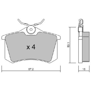 Stabdžių trinkelių rinkinys, diskinis stabdys AISIN BPRE-2001