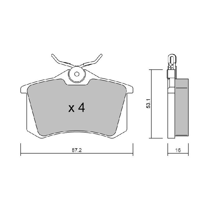Stabdžių trinkelių rinkinys, diskinis stabdys AISIN BPRE-2001