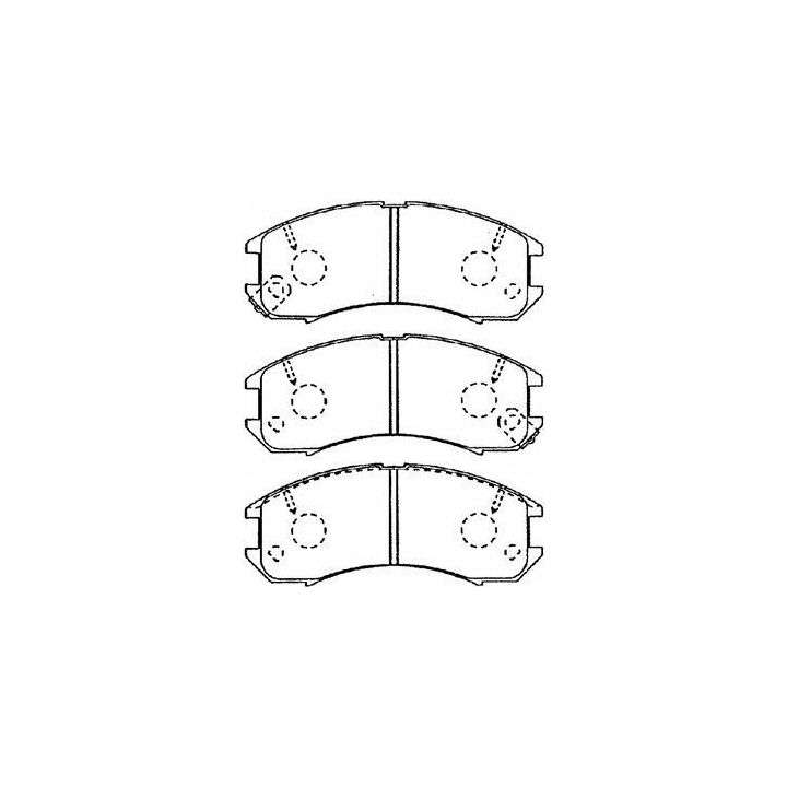 Stabdžių trinkelių rinkinys, diskinis stabdys AISIN E1N035