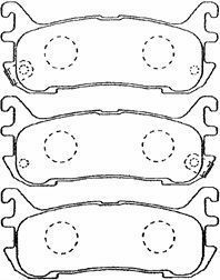 Stabdžių trinkelių rinkinys, diskinis stabdys AISIN E2N030