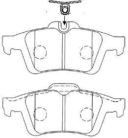 Stabdžių trinkelių rinkinys, diskinis stabdys AISIN E2N065