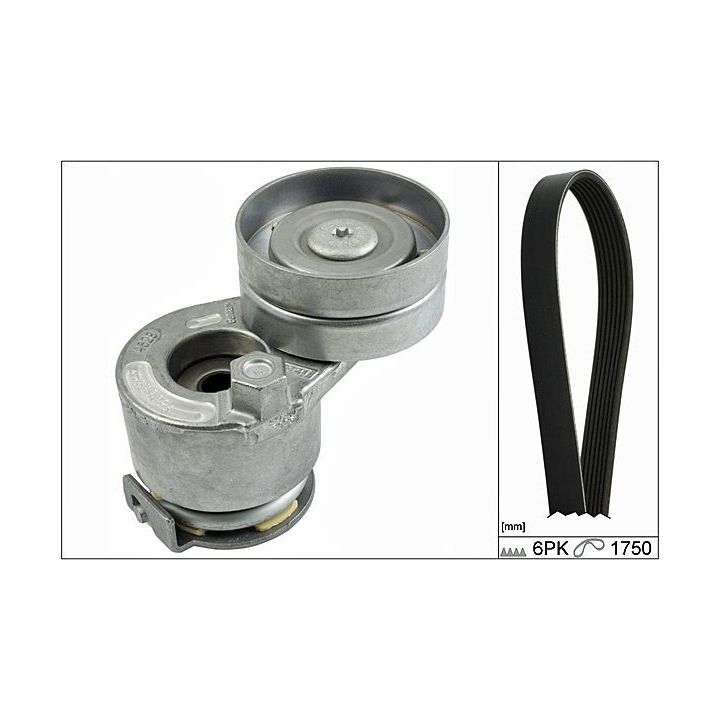 V formos rumbuotas diržas, komplektas HEPU 20-1768