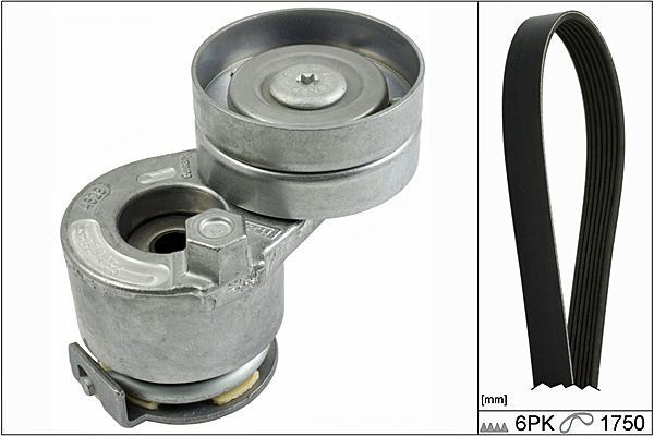 V formos rumbuotas diržas, komplektas HEPU 20-1768