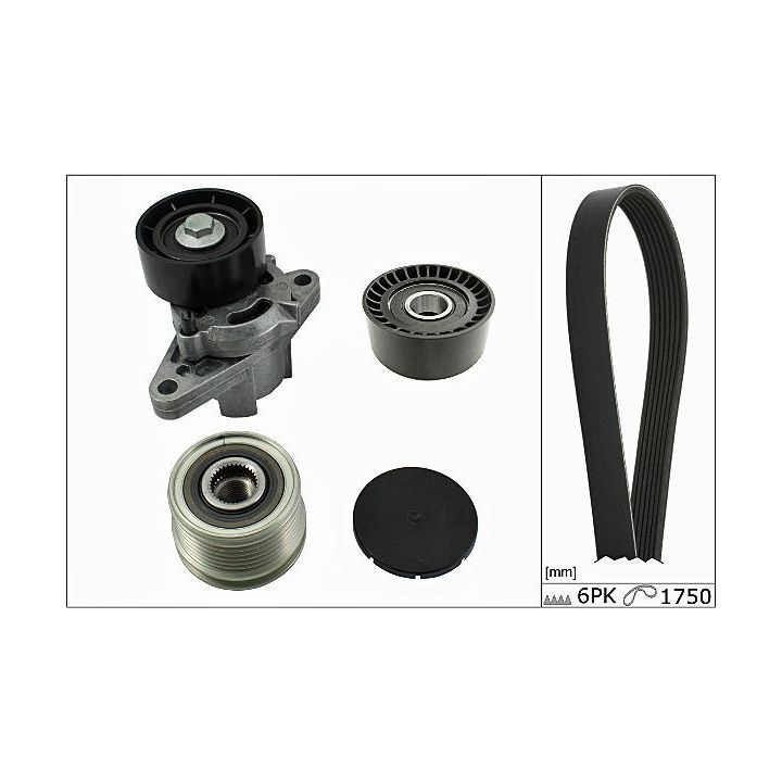 V formos rumbuotas diržas, komplektas HEPU 20-1769