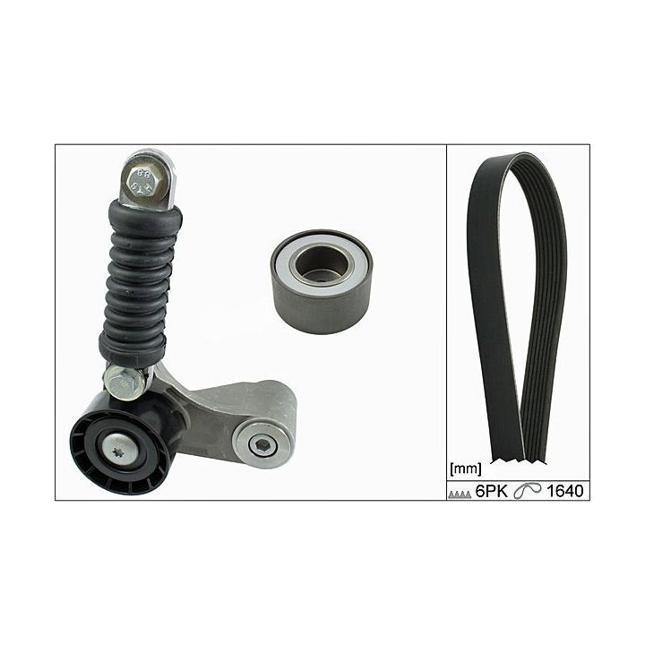 V formos rumbuotas diržas, komplektas HEPU 20-1796