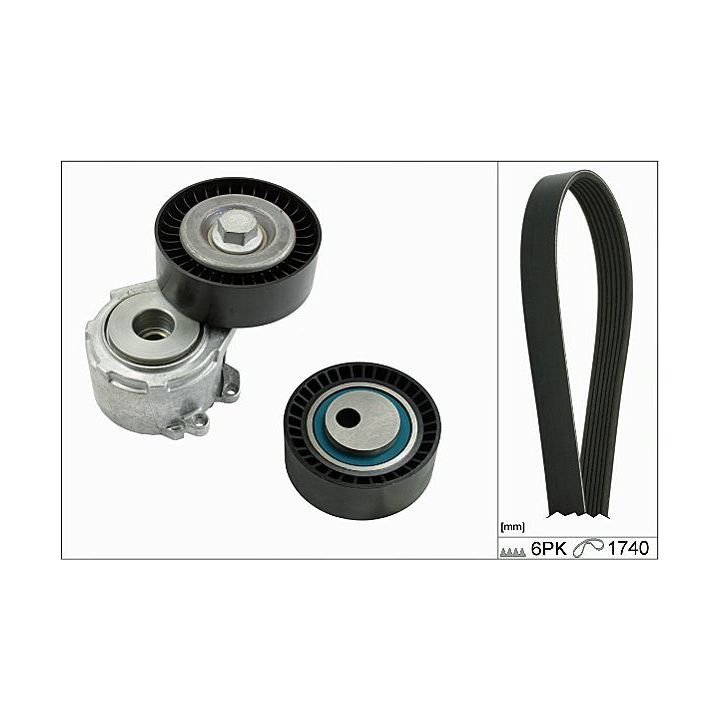 V formos rumbuotas diržas, komplektas HEPU 20-1809