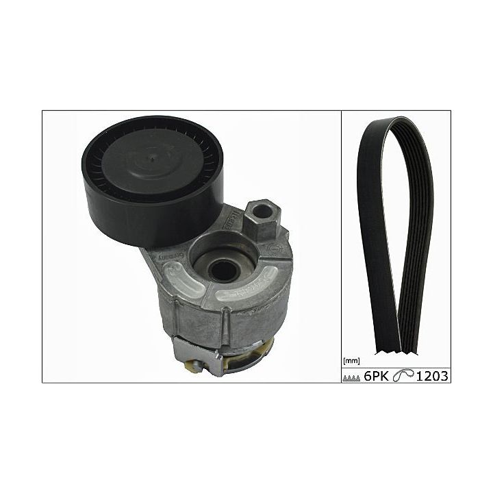 V formos rumbuotas diržas, komplektas HEPU 20-1845