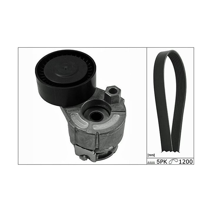 V formos rumbuotas diržas, komplektas HEPU 20-1846