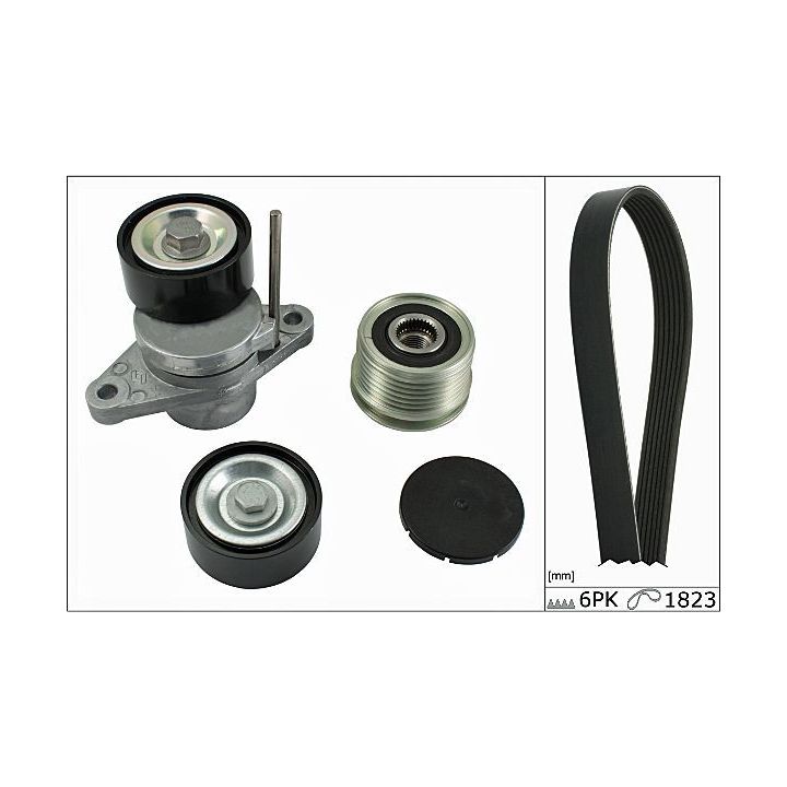 V formos rumbuotas diržas, komplektas HEPU 20-1856