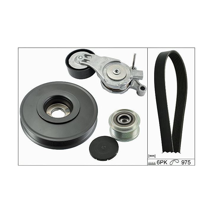 V formos rumbuotas diržas, komplektas HEPU 20-1860