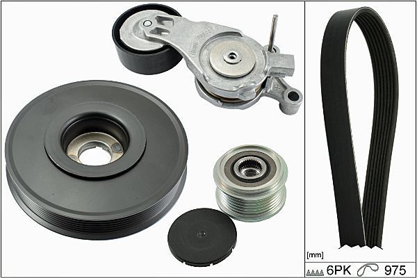 V formos rumbuotas diržas, komplektas HEPU 20-1860