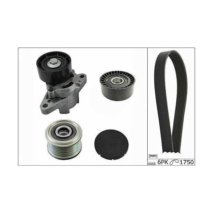 V formos rumbuotas diržas, komplektas HEPU 20-1867