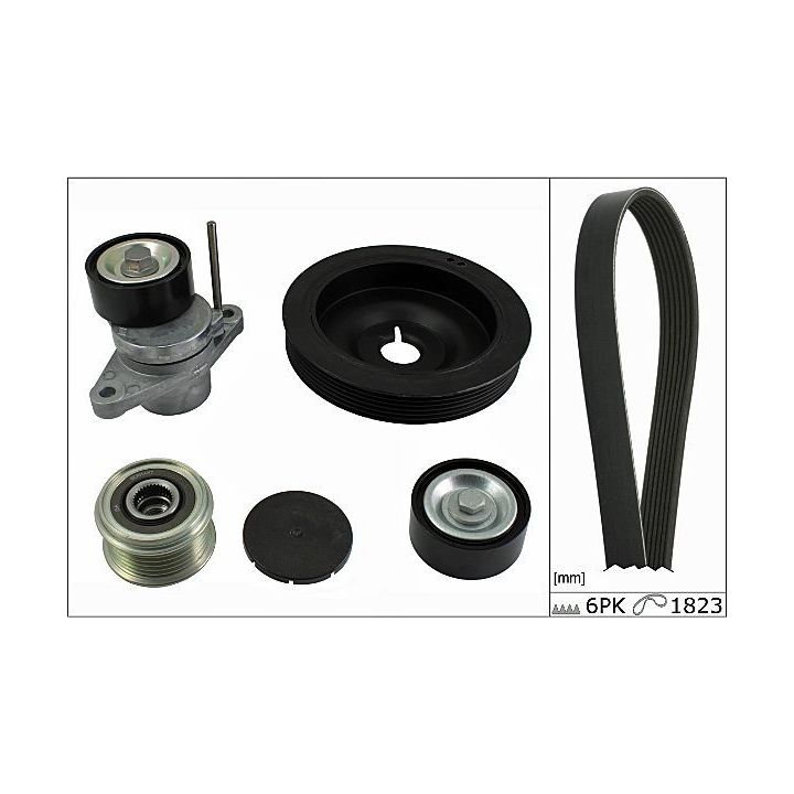 V formos rumbuotas diržas, komplektas HEPU 20-1868