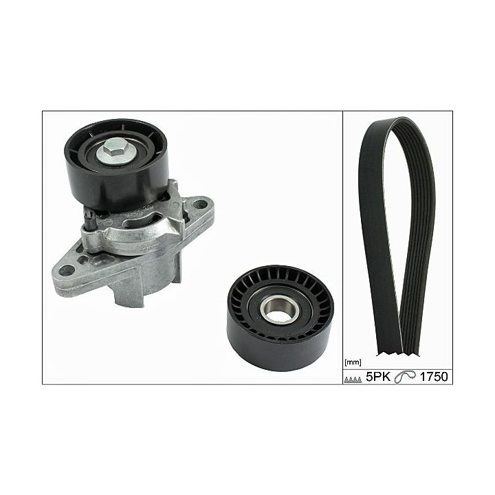 V formos rumbuotas diržas, komplektas HEPU 20-1887