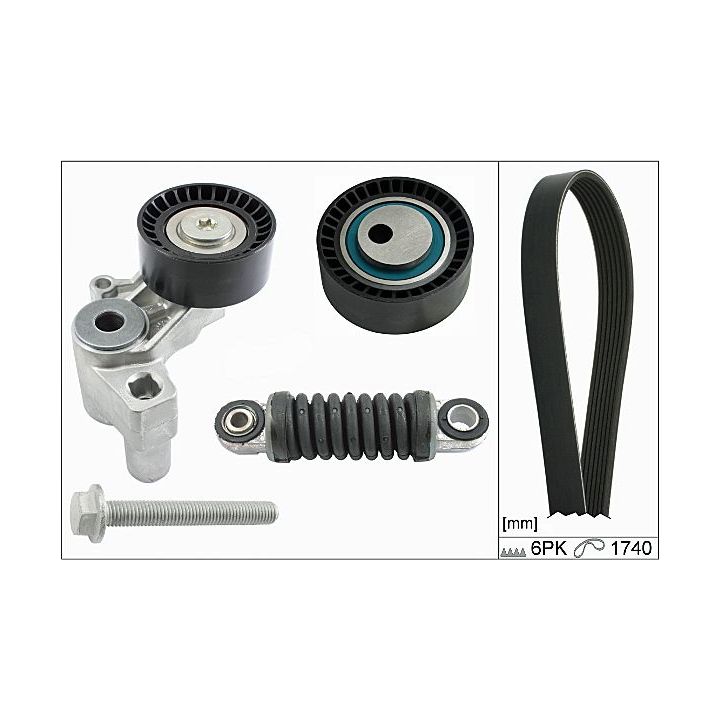 V formos rumbuotas diržas, komplektas HEPU 20-1896