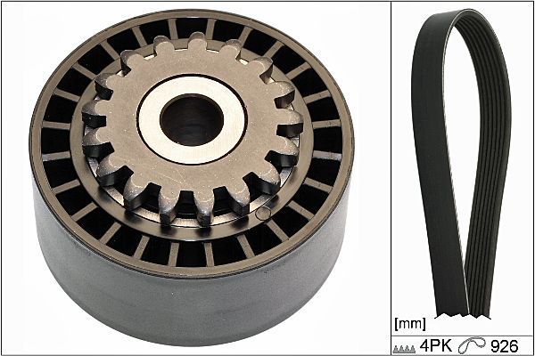 V formos rumbuotas diržas, komplektas HEPU 20-1899