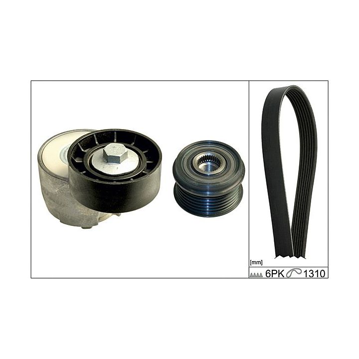 V formos rumbuotas diržas, komplektas HEPU 20-1904