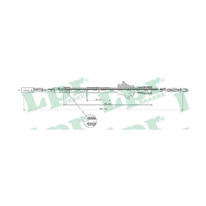 Trosas, stovėjimo stabdys LPR C0030B