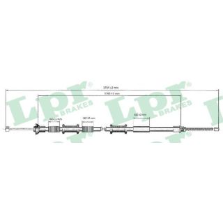 Trosas, stovėjimo stabdys LPR C0166B