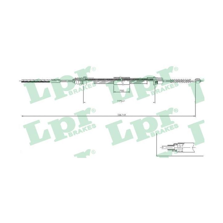 Trosas, stovėjimo stabdys LPR C0209B