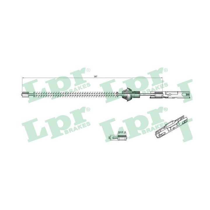 Trosas, stovėjimo stabdys LPR C0250B