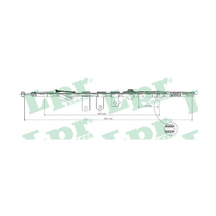 Trosas, stovėjimo stabdys LPR C0311B