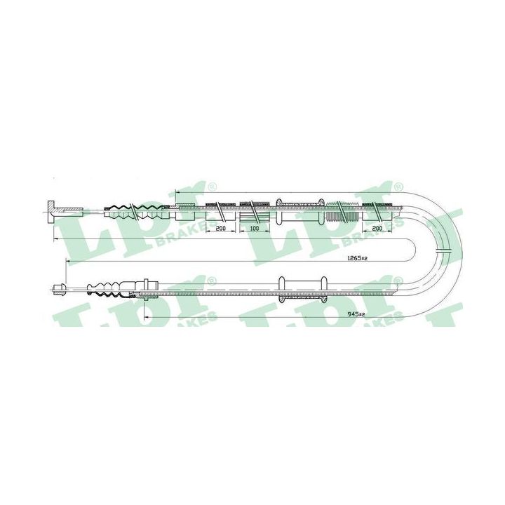 Trosas, stovėjimo stabdys LPR C0341B