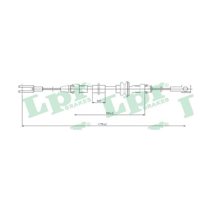 Trosas, stovėjimo stabdys LPR C0368B