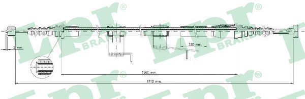 Trosas, stovėjimo stabdys LPR C0388B