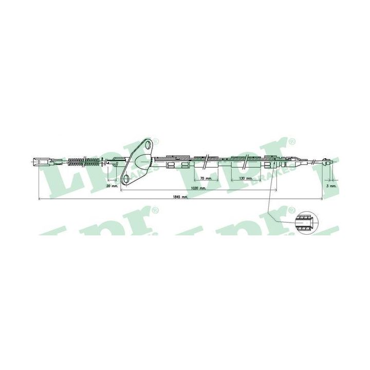 Trosas, stovėjimo stabdys LPR C0412B