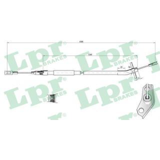 Trosas, stovėjimo stabdys LPR C0453B