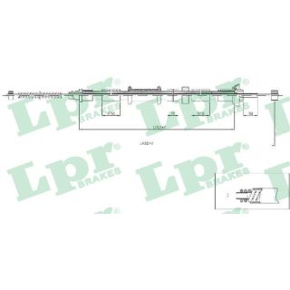 Trosas, stovėjimo stabdys LPR C0518B