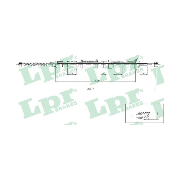Trosas, stovėjimo stabdys LPR C0518B