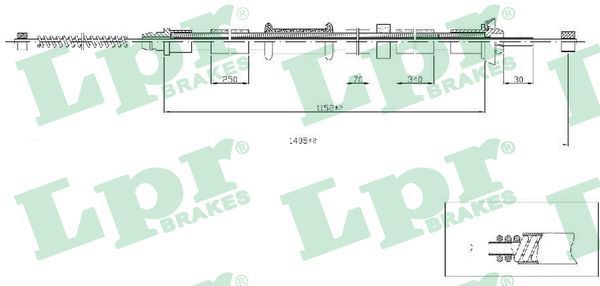Trosas, stovėjimo stabdys LPR C0518B