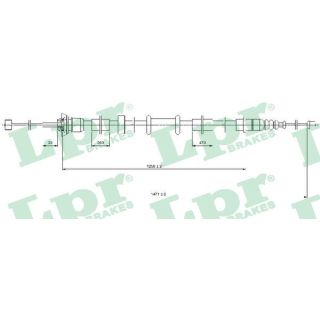 Trosas, stovėjimo stabdys LPR C0519B