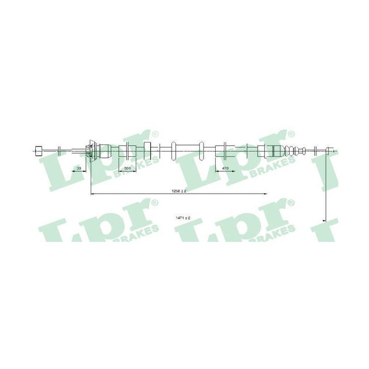 Trosas, stovėjimo stabdys LPR C0519B