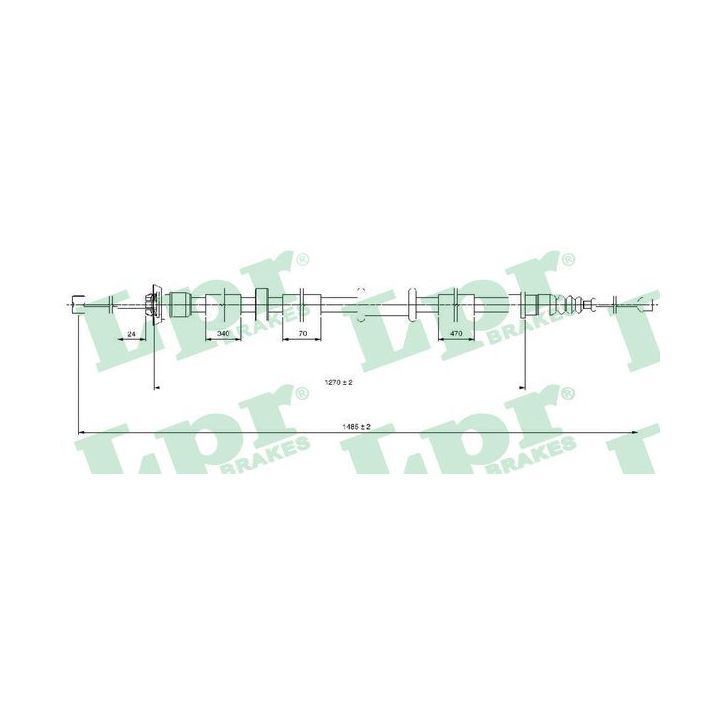 Trosas, stovėjimo stabdys LPR C0520B