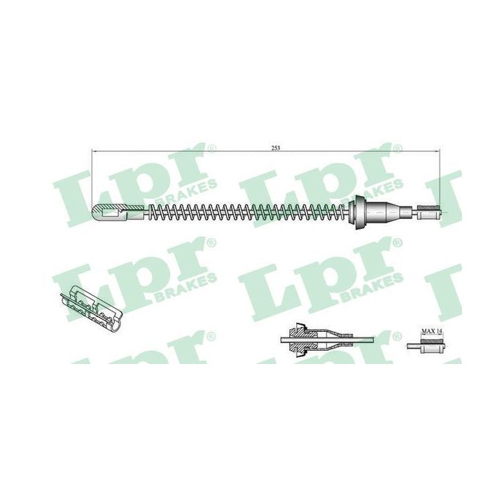 Trosas, stovėjimo stabdys LPR C0556B