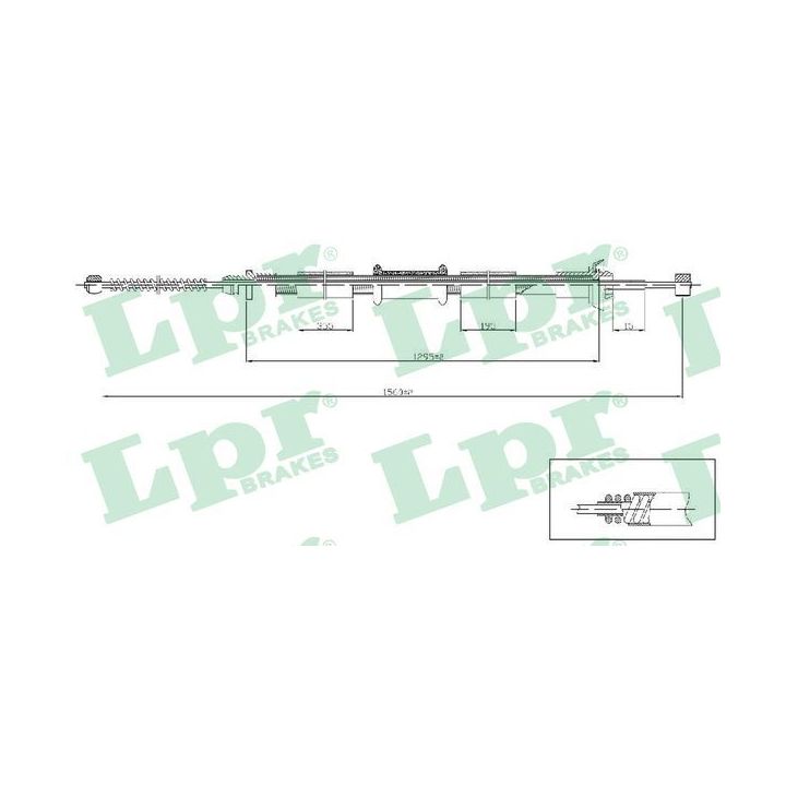 Trosas, stovėjimo stabdys LPR C0653B