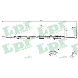 Trosas, stovėjimo stabdys LPR C0917B