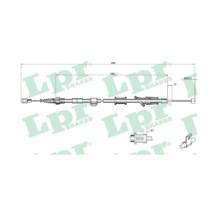 Trosas, stovėjimo stabdys LPR C0920B