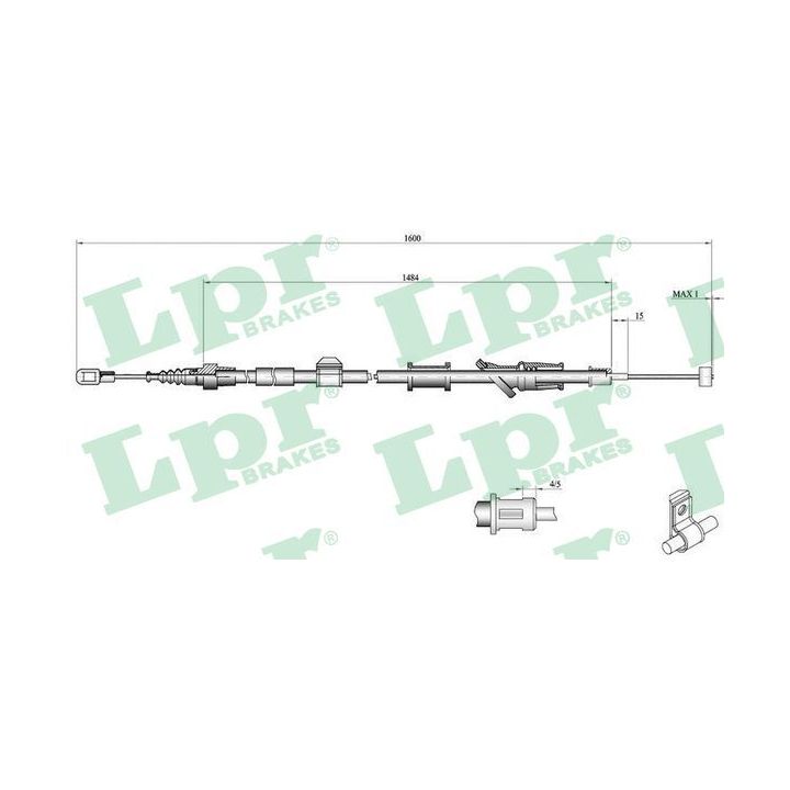 Trosas, stovėjimo stabdys LPR C0921B