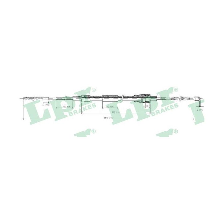 Trosas, stovėjimo stabdys LPR C0962B