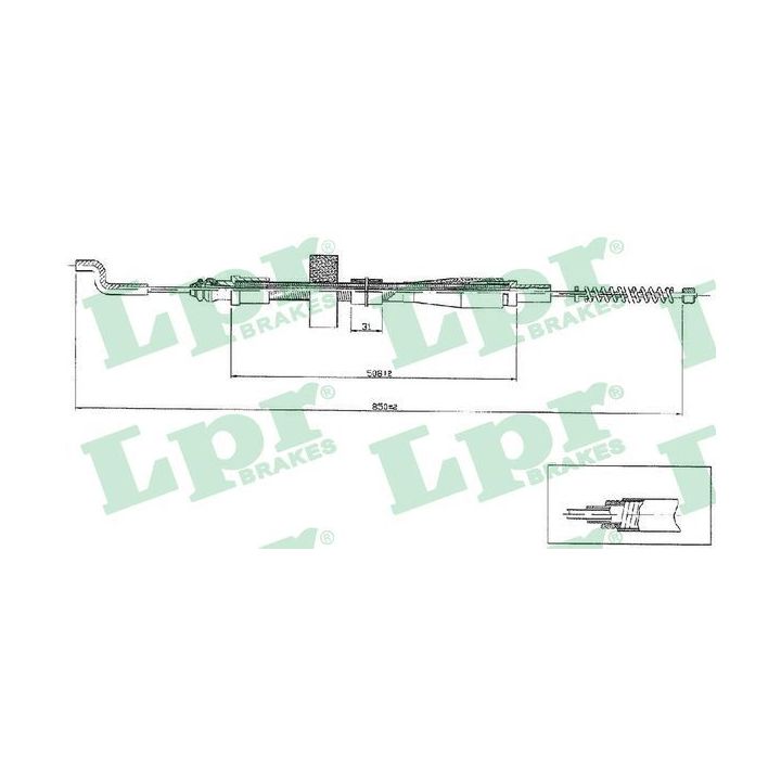 Trosas, stovėjimo stabdys LPR C0971B