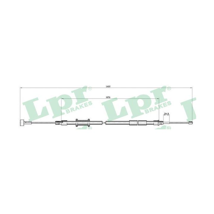 Trosas, stovėjimo stabdys LPR C1008B