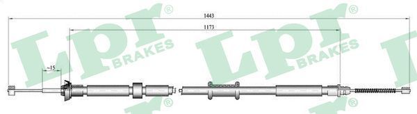 Trosas, stovėjimo stabdys LPR C1085B